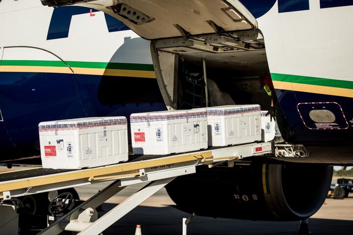 Uma remessa chegará às 16h15 de domingo e outra chegará às 18h35 de segunda-feira - Foto por: Christ