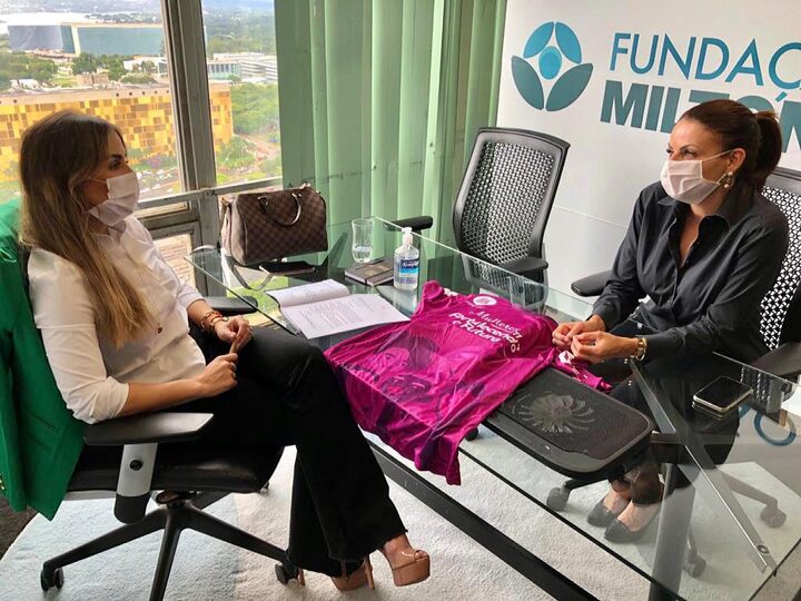 Juliana Vieira - Coord. Estadual do PP mulher e Ellen Carolina da Fundação Milton Campos 